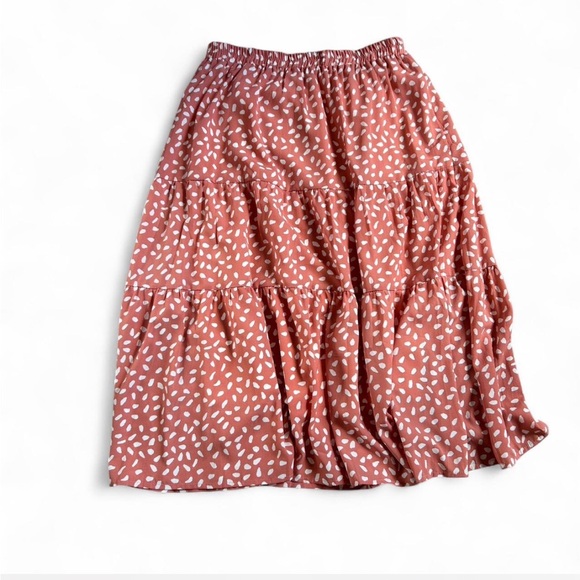 Pink and White Midi Skirt, Women’s Size Large - Picture 2 of 5